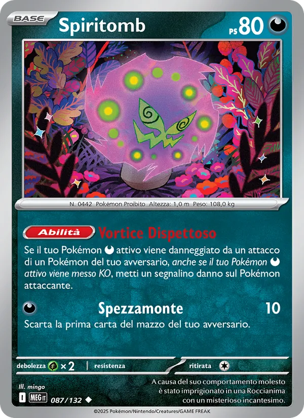 Carta Spiritomb dell'espansione Megaevoluzione, numero 087/132