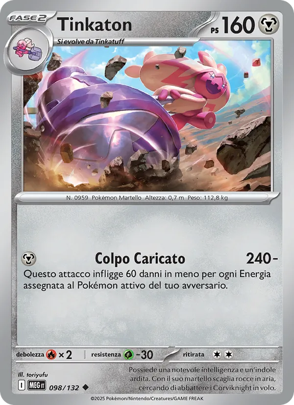 Carta Tinkaton dell'espansione Megaevoluzione, numero 098/132