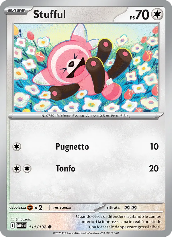Carta Stufful dell'espansione Megaevoluzione, numero 111/132