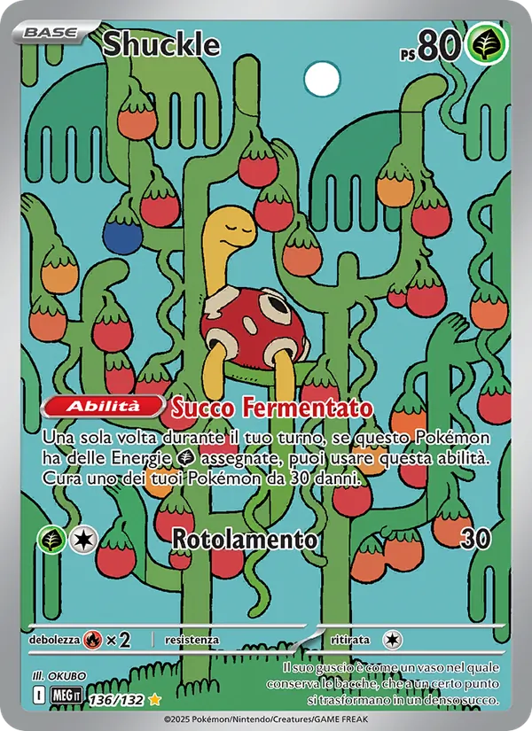Carta Shuckle dell'espansione Megaevoluzione, numero 136/132