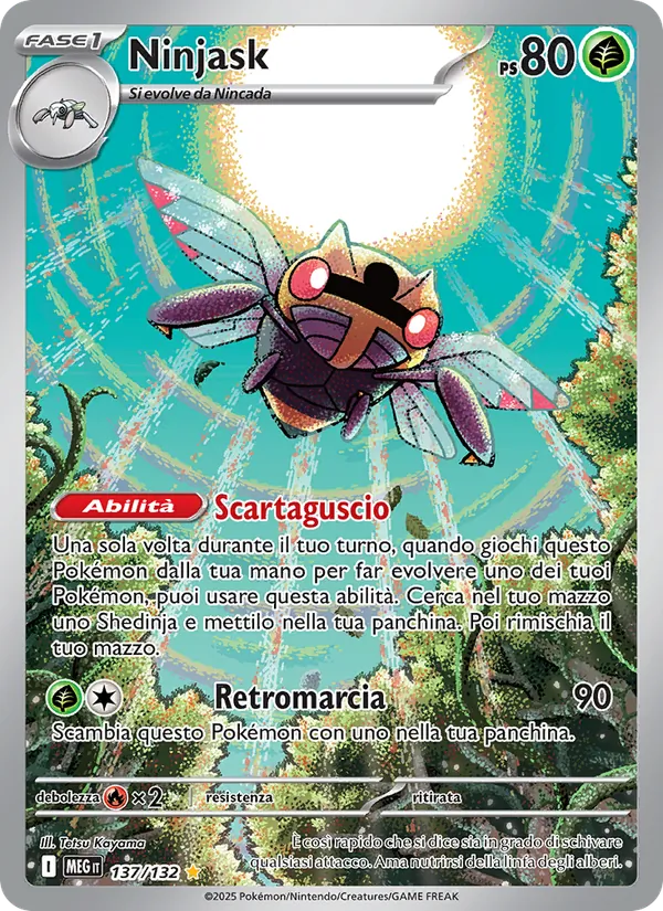 Carta Ninjask dell'espansione Megaevoluzione, numero 137/132