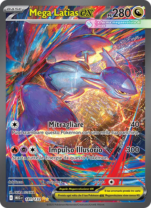 Carta Mega Latias-ex dell'espansione Megaevoluzione, numero 181/132