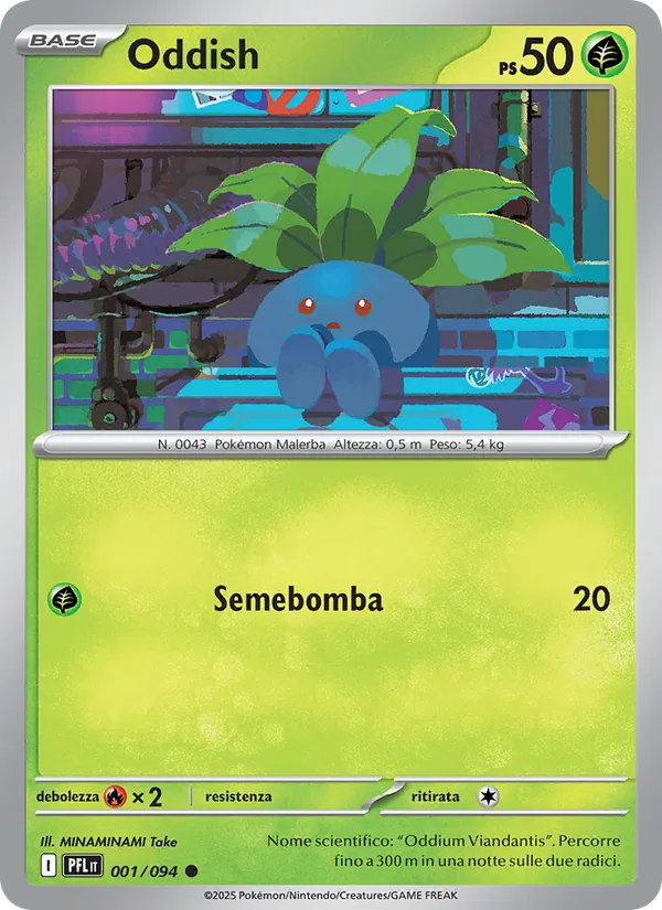 Carta Oddish dell'espansione Fiamme Spettrali, numero 001/94