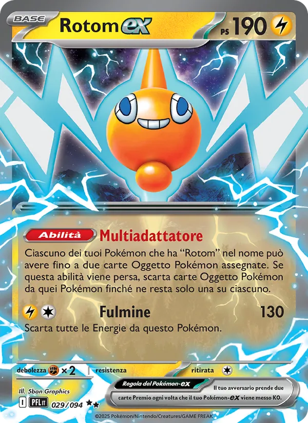 Carta Rotom-ex dell'espansione Fiamme Spettrali, numero 029/94