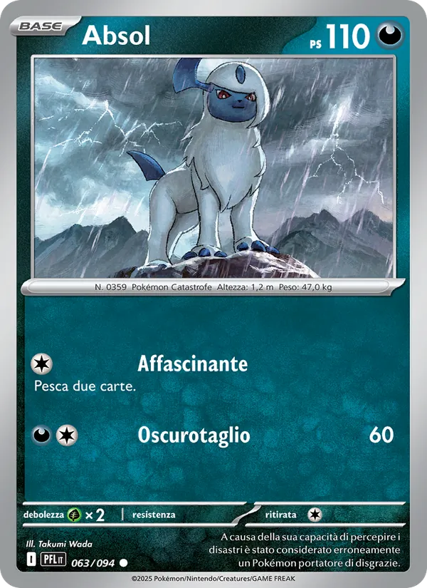 Carta Absol dell'espansione Fiamme Spettrali, numero 063/94