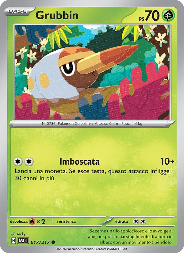 Carta Grubbin dell'espansione Ascesa Eroica, numero 017/217