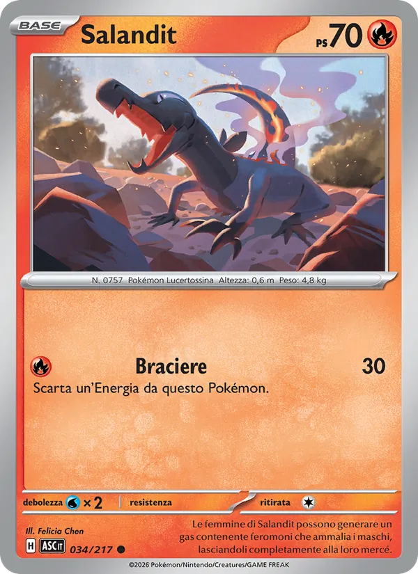 Carta Salandit dell'espansione Ascesa Eroica, numero 034/217