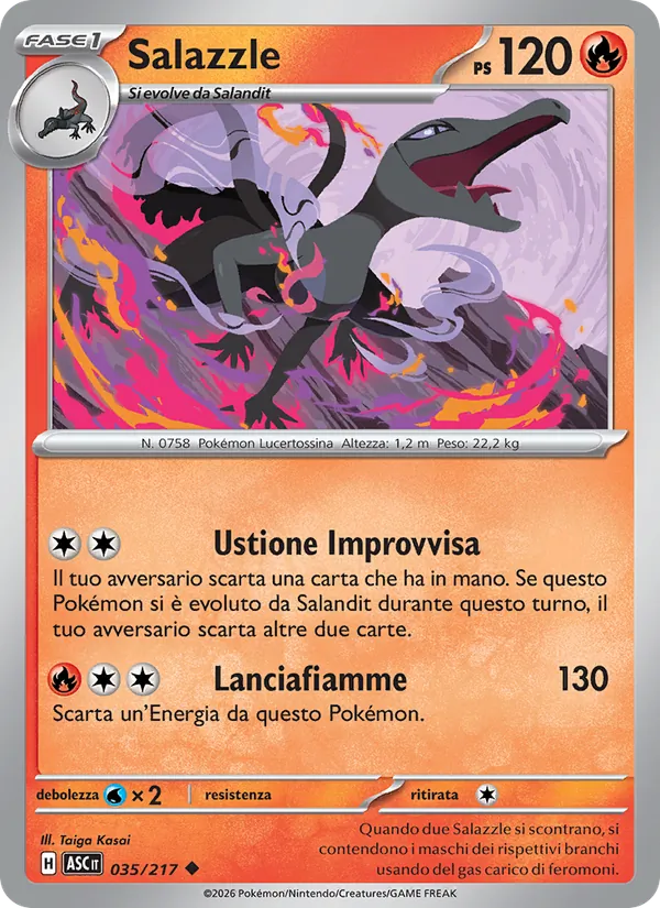 Carta Salazzle dell'espansione Ascesa Eroica, numero 035/217