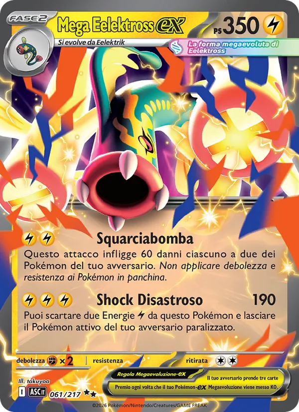 Carta Mega Eelektross-ex dell'espansione Ascesa Eroica, numero 061/217
