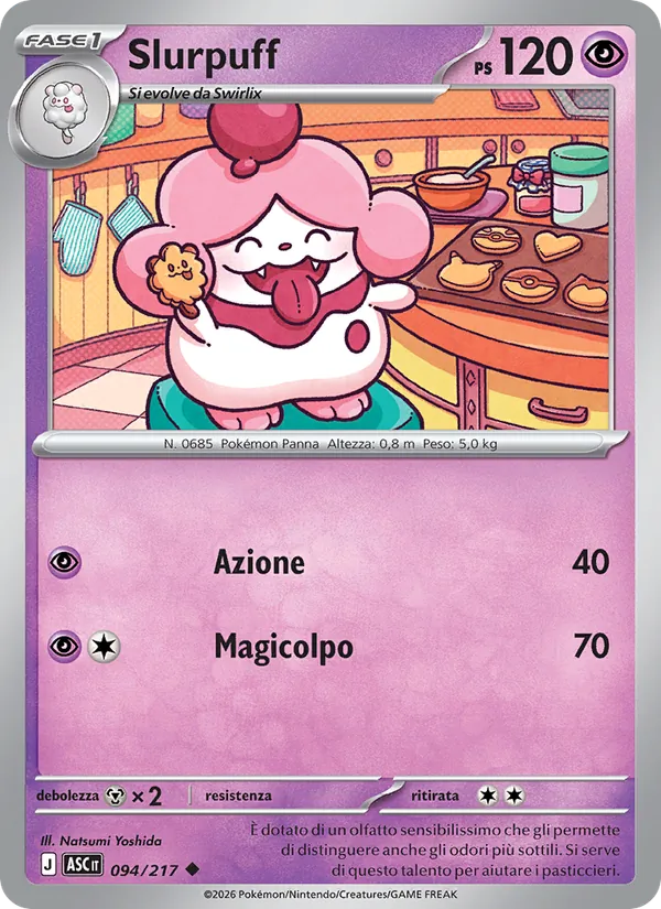 Carta Slurpuff dell'espansione Ascesa Eroica, numero 094/217