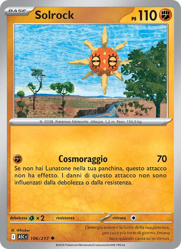 Carta Solrock dell'espansione Ascesa Eroica, numero 106/217