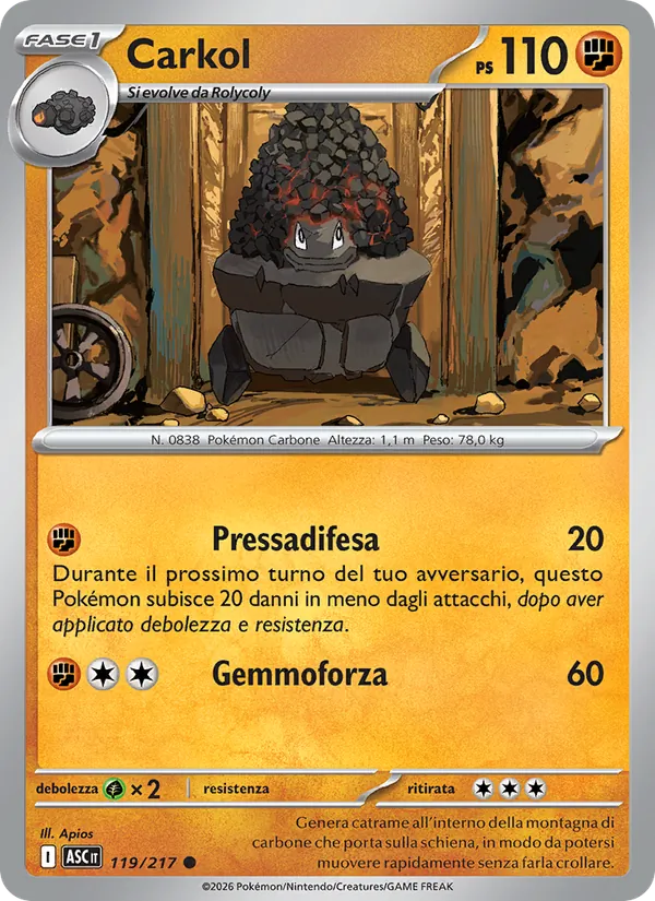Carta Carkol dell'espansione Ascesa Eroica, numero 119/217