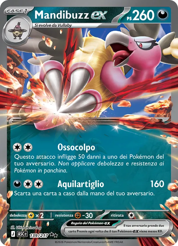 Carta Mandibuzz-ex dell'espansione Ascesa Eroica, numero 139/217