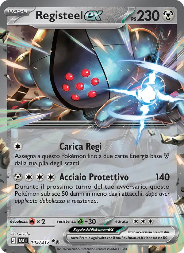 Carta Registeel-ex dell'espansione Ascesa Eroica, numero 145/217