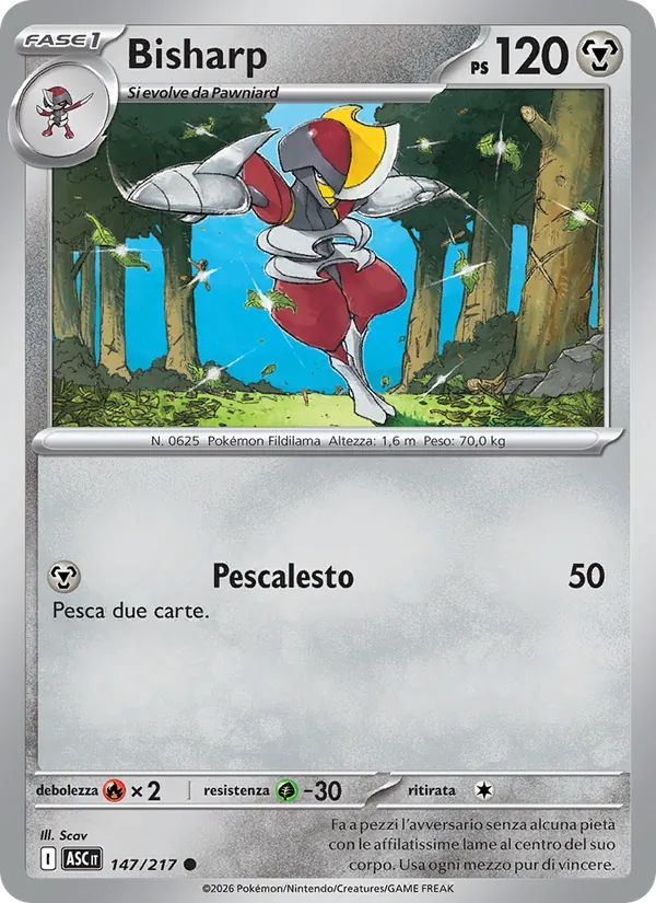 Carta Bisharp dell'espansione Ascesa Eroica, numero 147/217