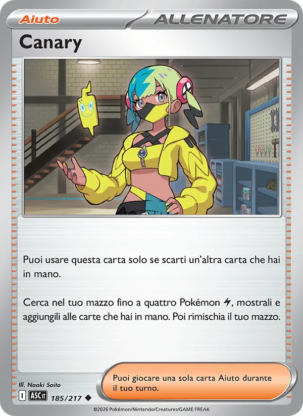 Carta Canary dell'espansione Ascesa Eroica, numero 185/217