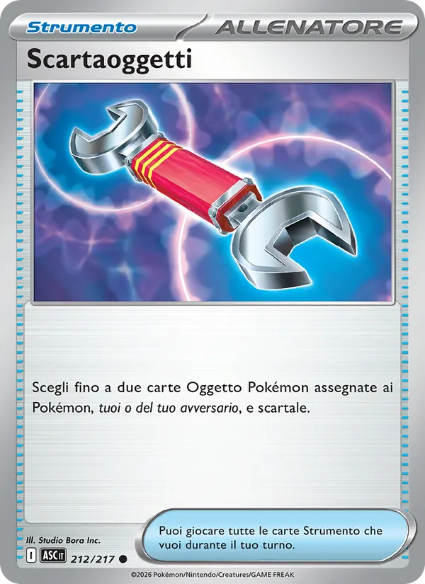 Carta Scartaoggetti dell'espansione Ascesa Eroica, numero 212/217