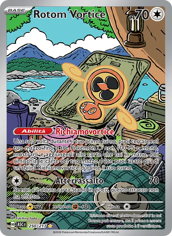Carta Rotom Vortice dell'espansione Ascesa Eroica, numero 250/217