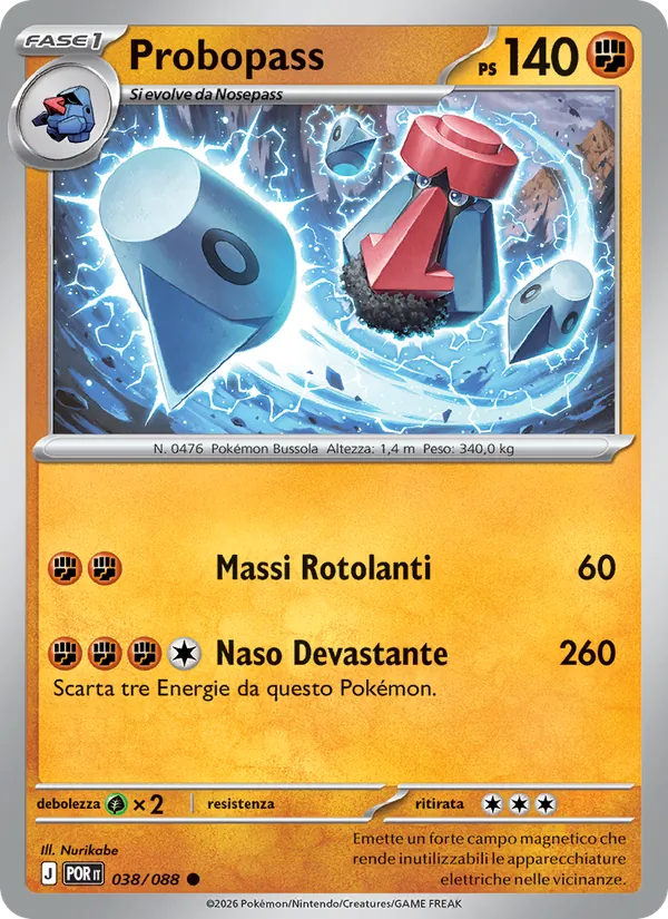 Carta Probopass dell'espansione Equilibrio Perfetto, numero 038/88