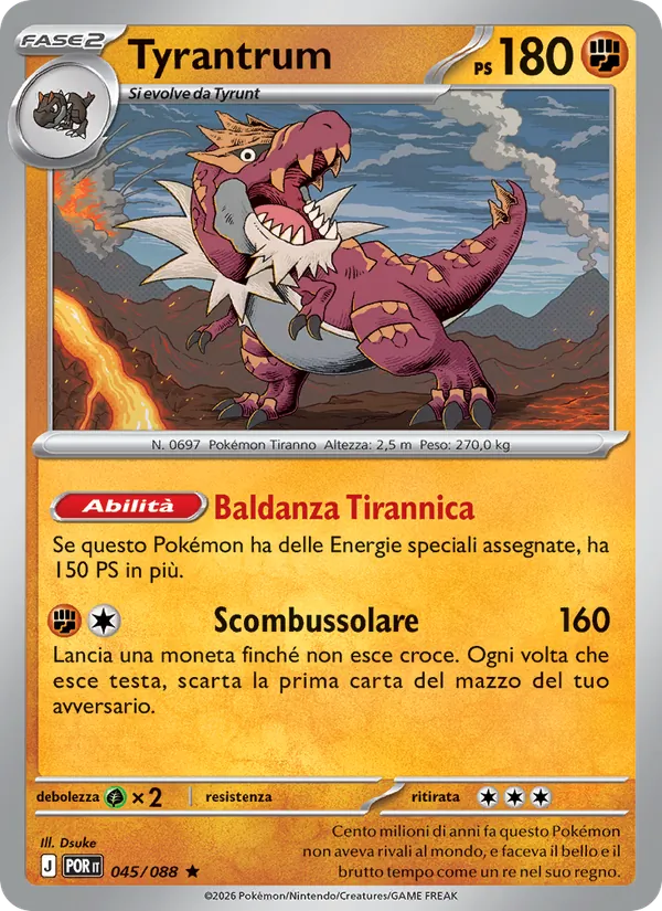 Carta Tyrantrum dell'espansione Equilibrio Perfetto, numero 045/88