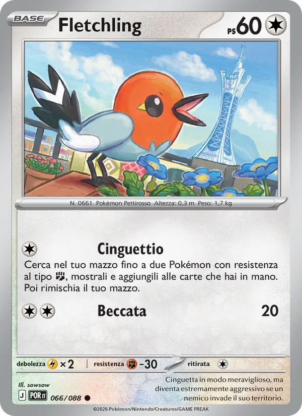 Carta Fletchling dell'espansione Equilibrio Perfetto, numero 066/88