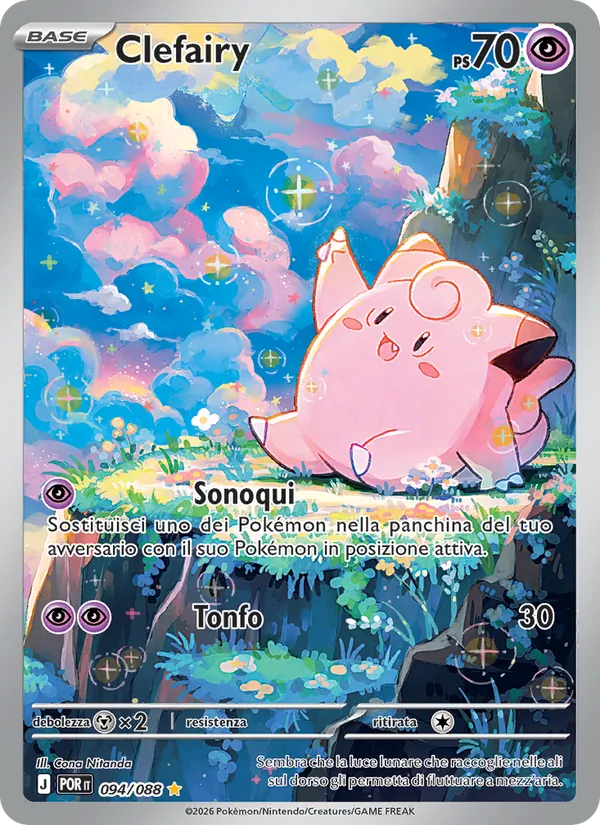 Carta Clefairy dell'espansione Equilibrio Perfetto, numero 094/88