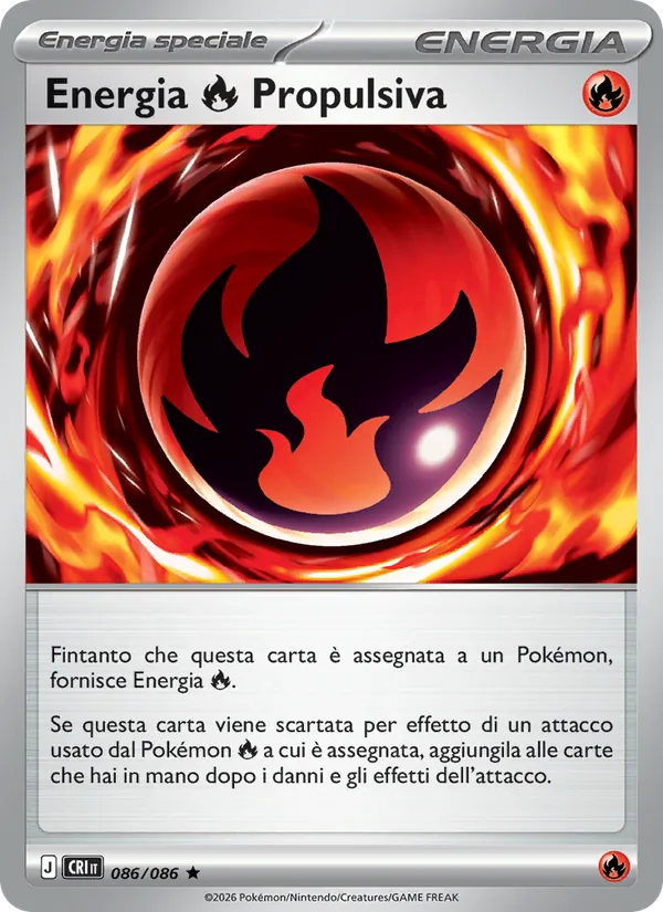 Carta Energia Fire Propulsiva dell'espansione Caos Nascente, numero 086/86