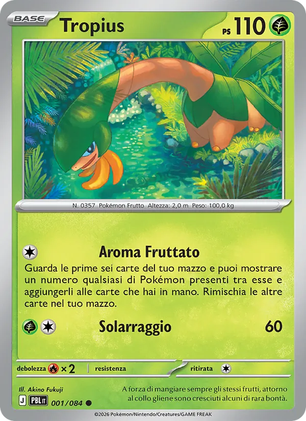 Carta Tropius dell'espansione Buio Pesto, numero 001/84