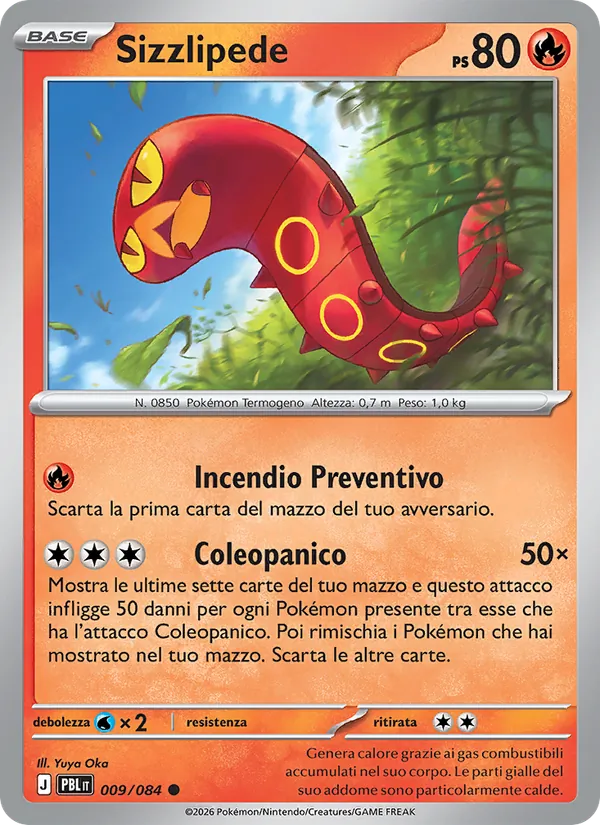Carta Sizzlipede dell'espansione Buio Pesto, numero 009/84