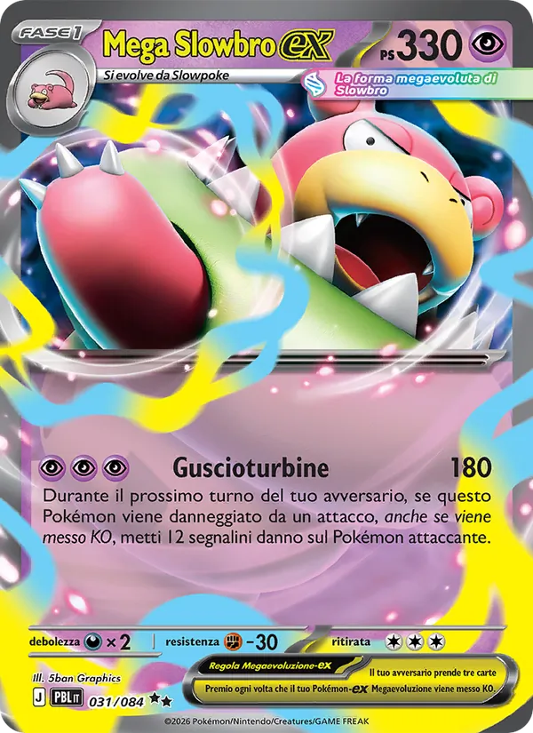 Carta Mega Slowbro-ex dell'espansione Buio Pesto, numero 031/84