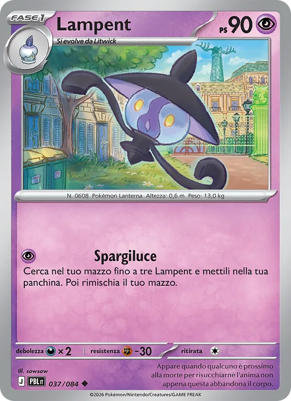 Carta Lampent dell'espansione Buio Pesto, numero 037/84