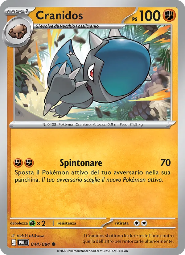 Carta Cranidos dell'espansione Buio Pesto, numero 044/84