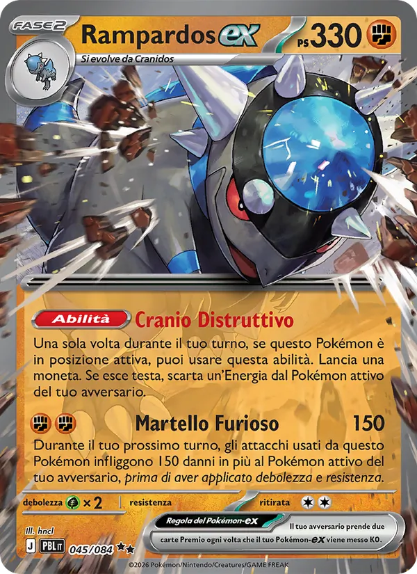 Carta Rampardos-ex dell'espansione Buio Pesto, numero 045/84