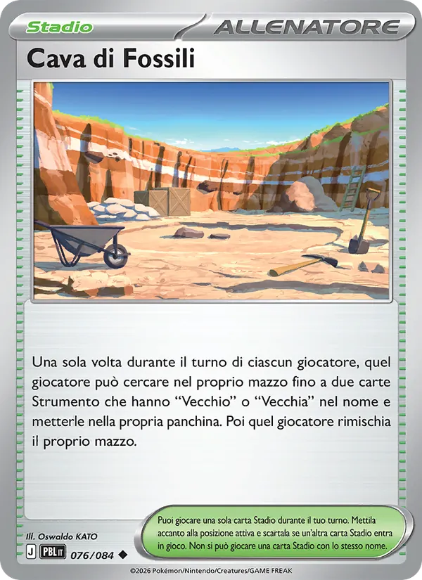 Carta Cava di Fossili dell'espansione Buio Pesto, numero 076/84