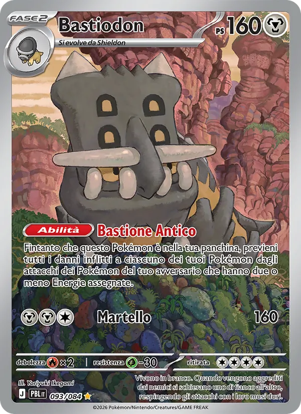 Carta Bastiodon dell'espansione Buio Pesto, numero 093/84
