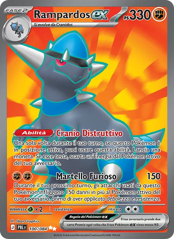 Carta Rampardos-ex dell'espansione Buio Pesto, numero 100/84