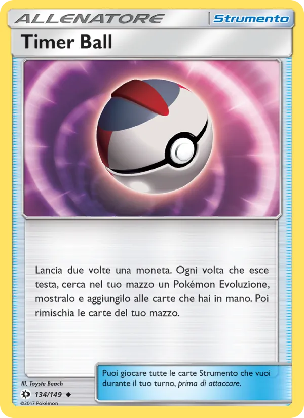 Carta Timer Ball dell'espansione Sole e Luna, numero 134/149