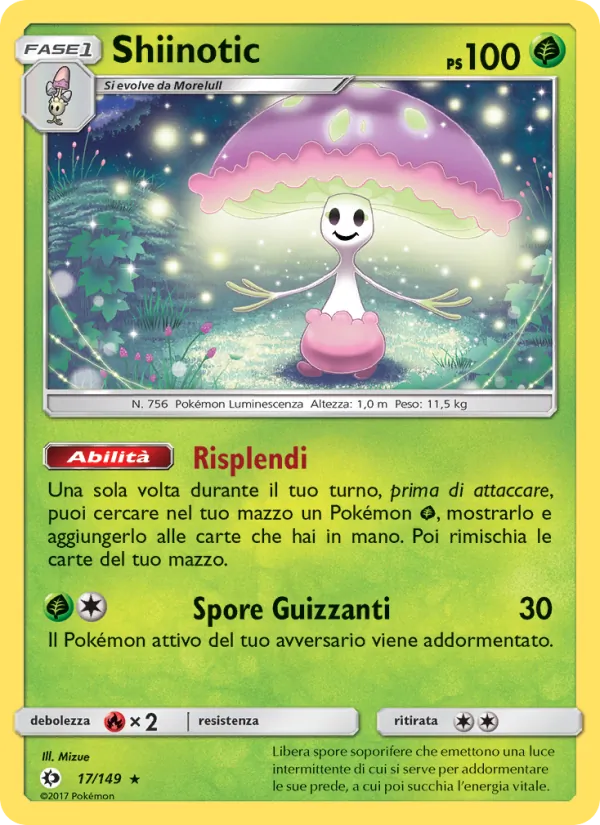 Carta Shiinotic dell'espansione Sole e Luna, numero 17/149