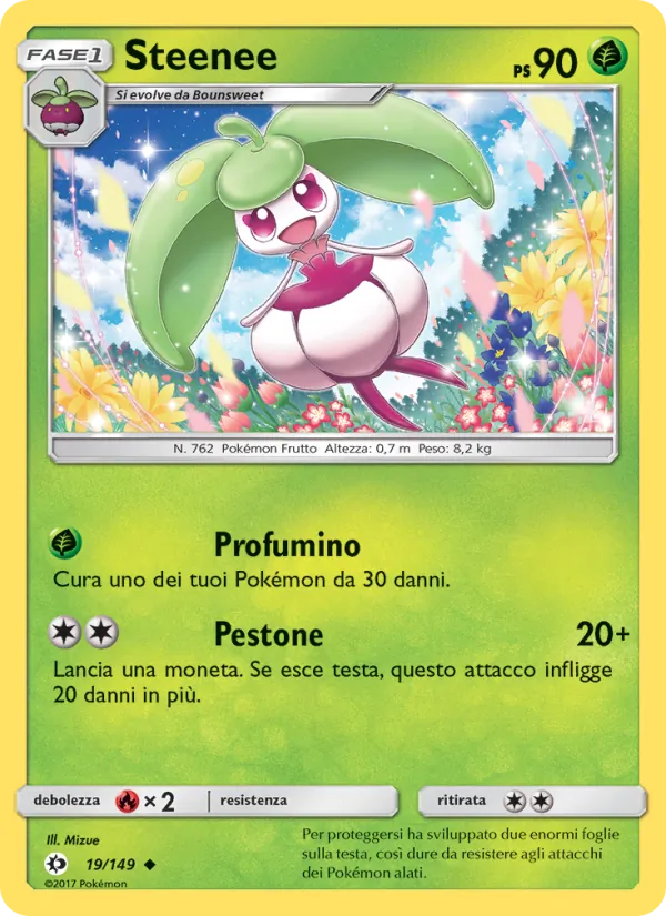 Carta Steenee dell'espansione Sole e Luna, numero 19/149