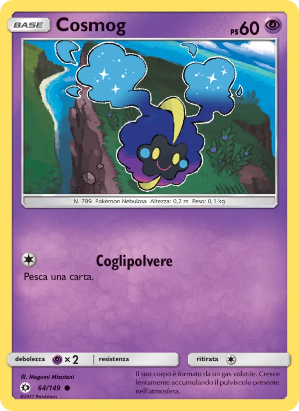 Carta Cosmog dell'espansione Sole e Luna, numero 64/149