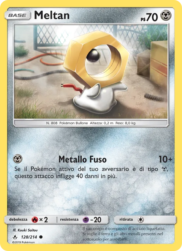 Carta Meltan dell'espansione Legami Inossidabili, numero 128/214
