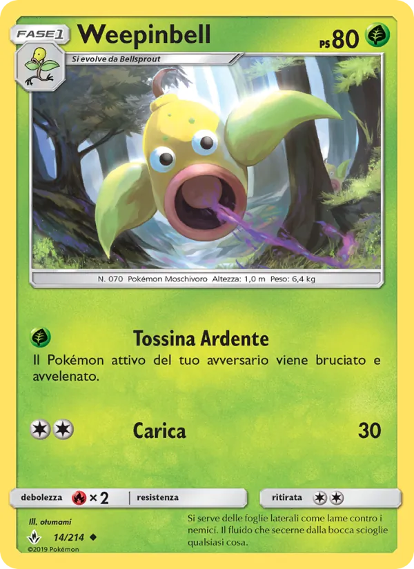 Carta Weepinbell dell'espansione Legami Inossidabili, numero 14/214