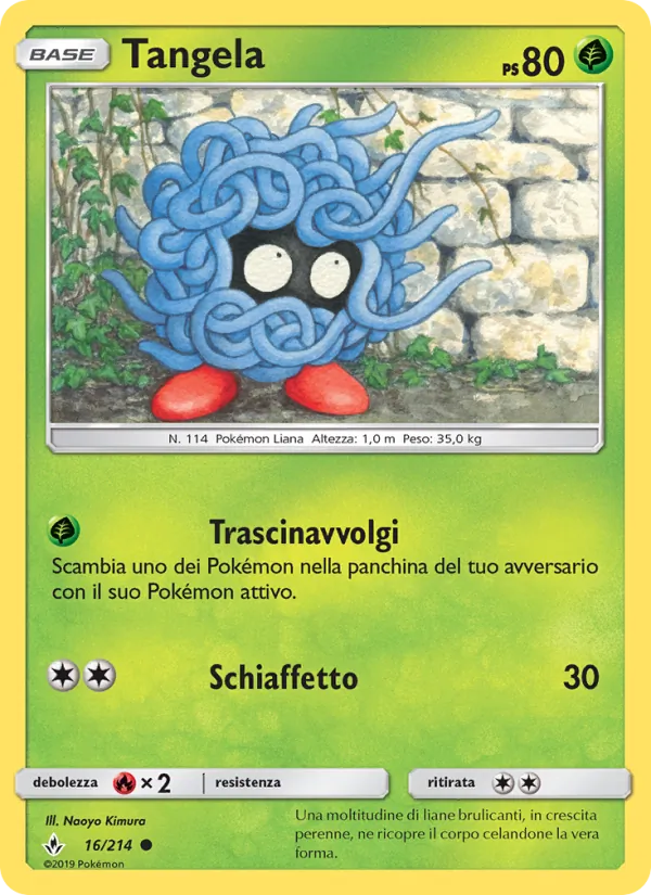 Carta Tangela dell'espansione Legami Inossidabili, numero 16/214