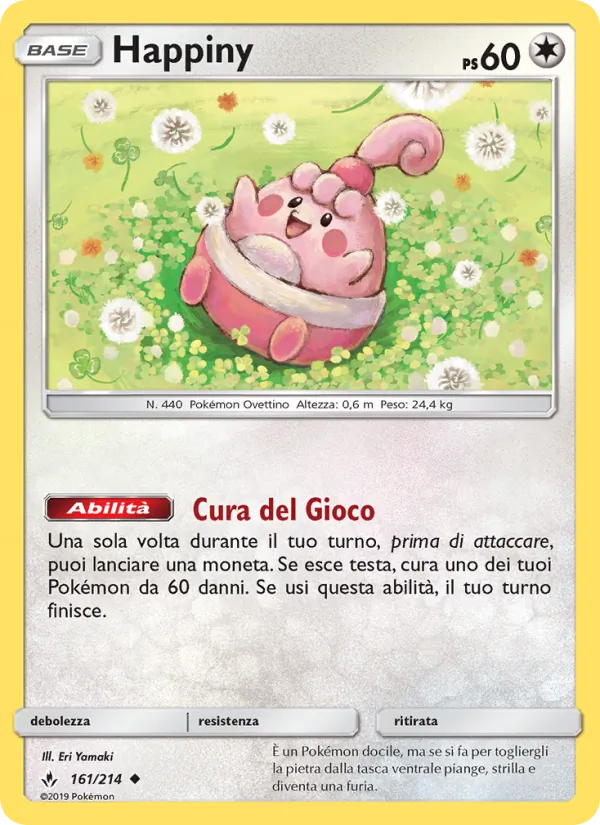 Carta Happiny dell'espansione Legami Inossidabili, numero 161/214