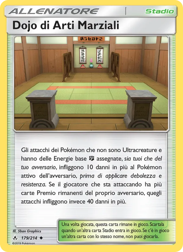 Carta Dojo di Arti Marziali dell'espansione Legami Inossidabili, numero 179/214