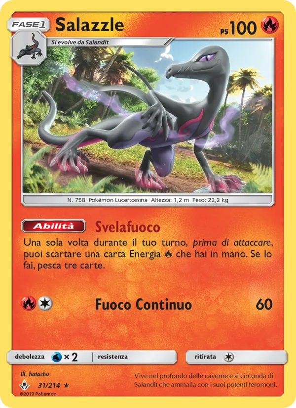 Carta Salazzle dell'espansione Legami Inossidabili, numero 31/214