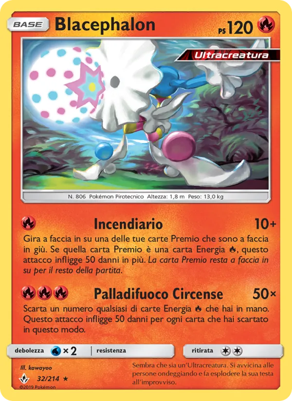 Carta Blacephalon dell'espansione Legami Inossidabili, numero 32/214