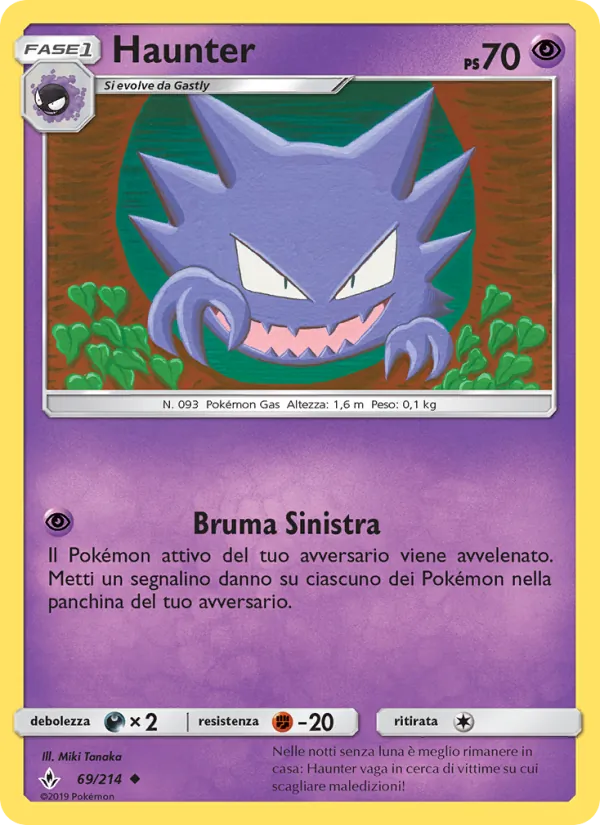 Carta Haunter dell'espansione Legami Inossidabili, numero 69/214