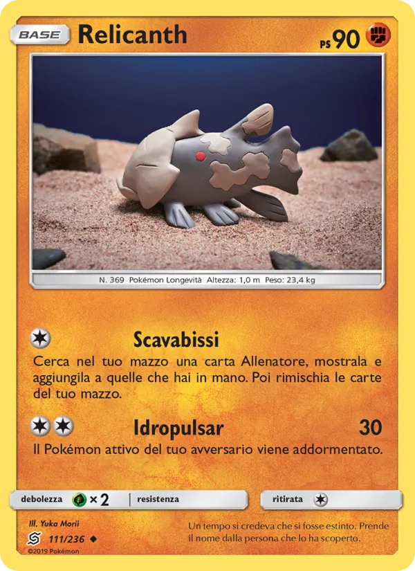 Carta Relicanth dell'espansione Sintonia Mentale, numero 111/236