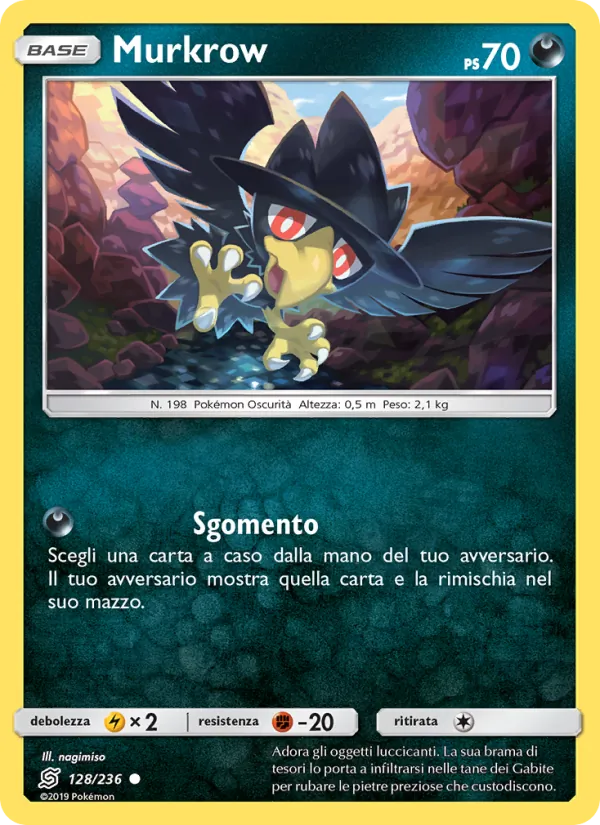 Carta Murkrow dell'espansione Sintonia Mentale, numero 128/236